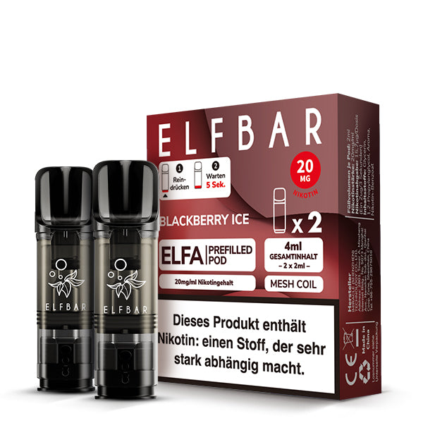Elfbar Blackberry Ice Pods 20 MG Nikotin 2 Stk.