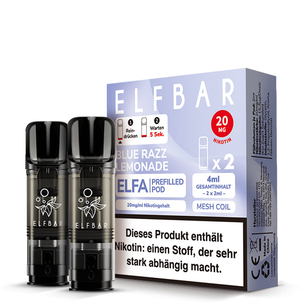 Elfbar Blue Razz Lemonade Pods 20 MG Nikotin 2 Stk.