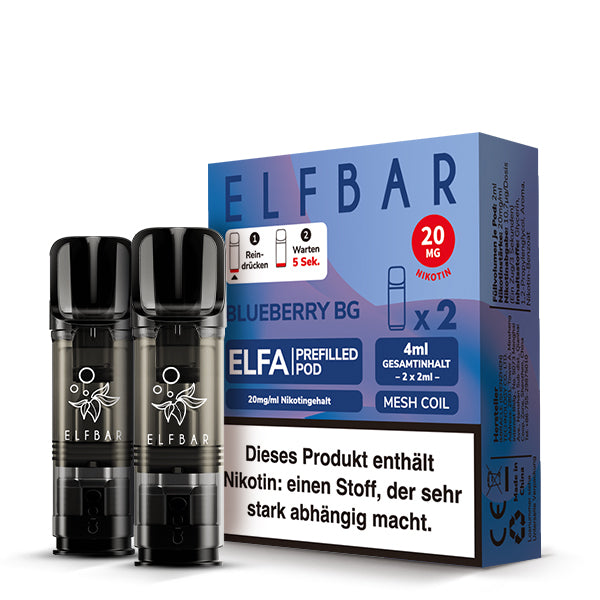 Elfbar Blueberry BG 20 MG Nikotin 2 Stk.