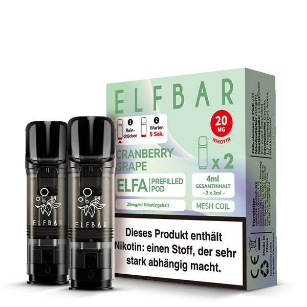 Elfbar Cranberry Grape Pods  20 MG Nikotin 2 Stk.