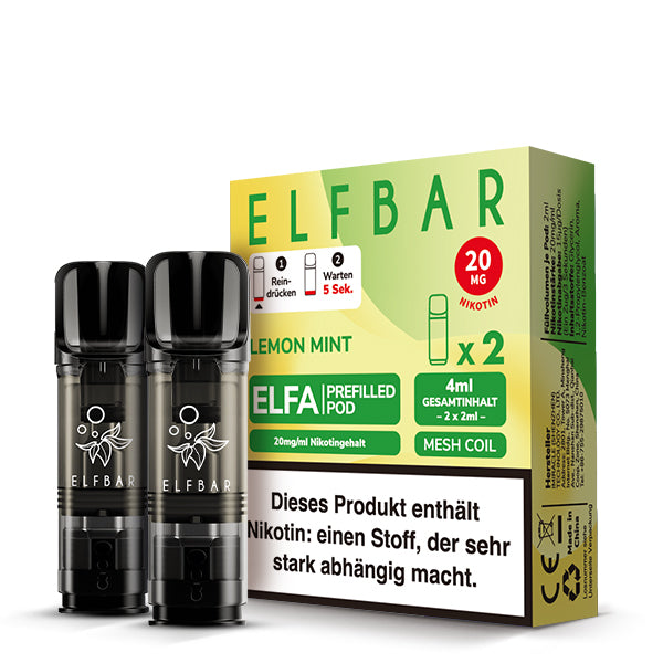 Elfbar Lemon MNT Pods  20 MG Nikotin 2 Stk.