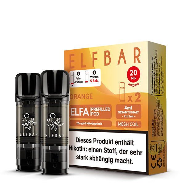 Elfbar Orange Pods  20 MG Nikotin 2 Stk.