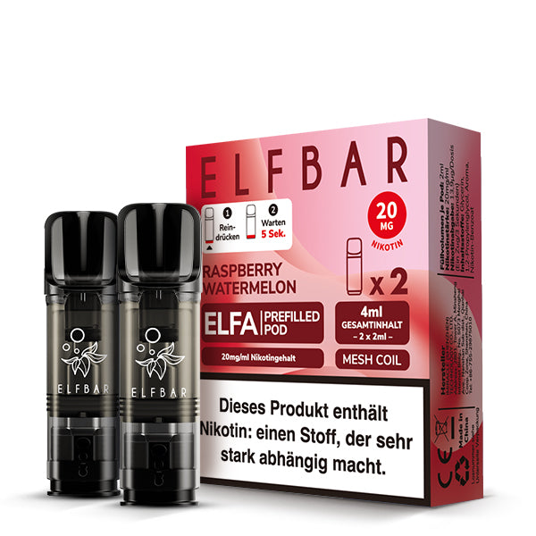 Elfbar Raspberry Watermelon Pods  20 MG Nikotin 2 Stk.