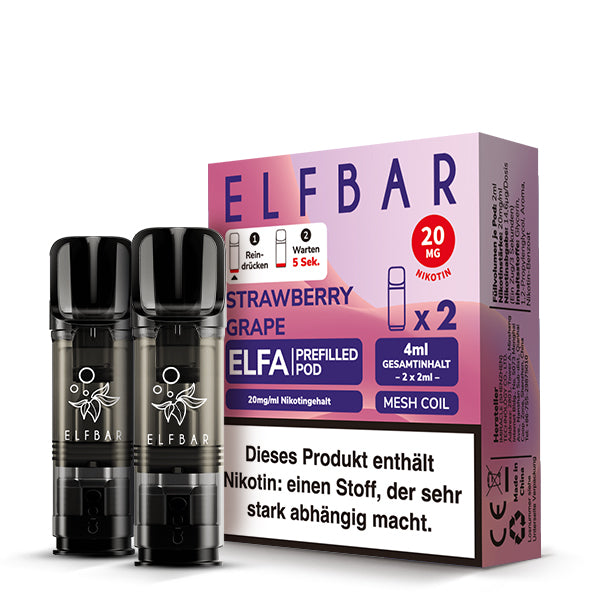 Elfbar Strawberry Grape Pods  20 MG Nikotin 2 Stk.