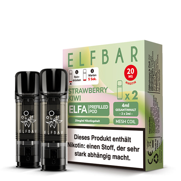 Elfbar Strawberry Kiwi Pods  20 MG Nikotin 2 Stk.