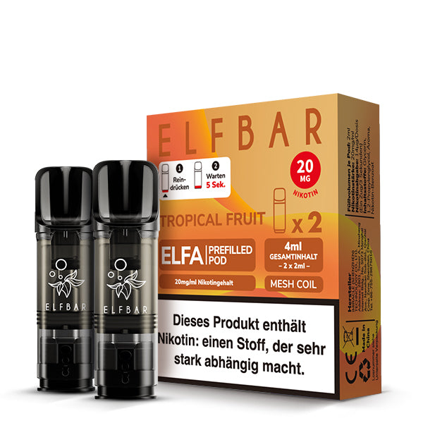 Elfbar Tropical Fruit Pods  20 MG Nikotin 2 Stk.