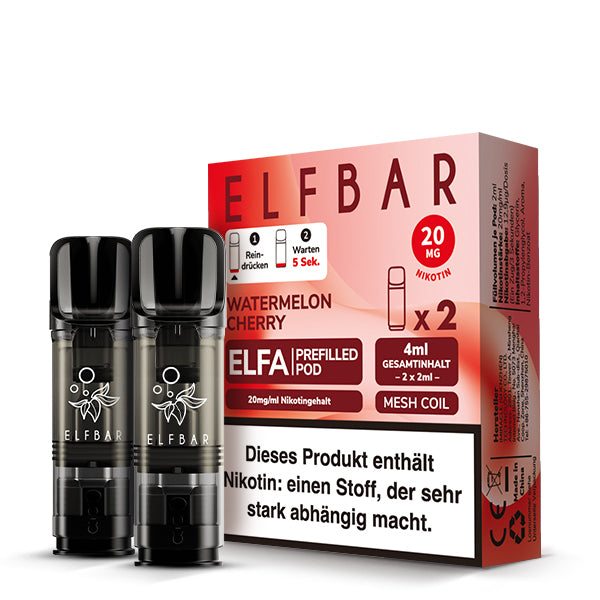 Elfbar Watermelon Cherry  20 MG Nikotin 2 Stk.