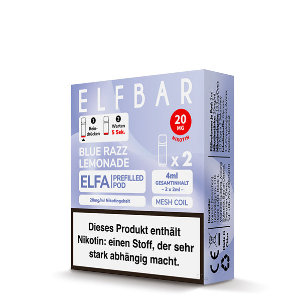 Elfbar Blue Razz Lemonade Pods 20 MG Nikotin 2 Stk.