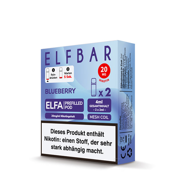Elfbar Blueberry Pods 20 MG Nikotin 2 Stk.