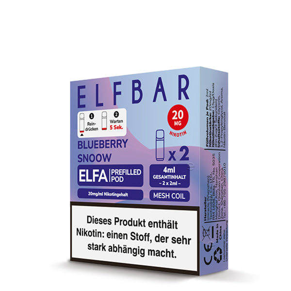 Elfbar Blueberry Snow 20 MG Nikotin 2 Stk.